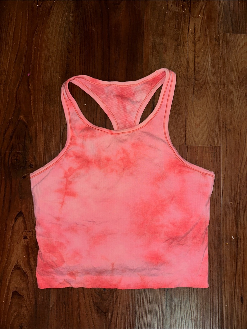 lululemon athletica Coral Tie-Dye Racerback Crop Tank